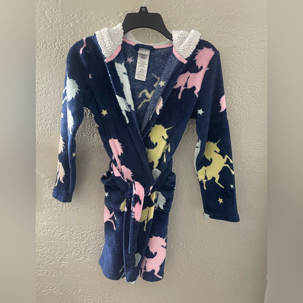 Jellyfish Kids Unicorn‎ Print Kids Pajamas - Blue and Pink Size Large (10-12)